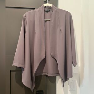 Hail3y:23 Dressy Open Front Jacket - Gray